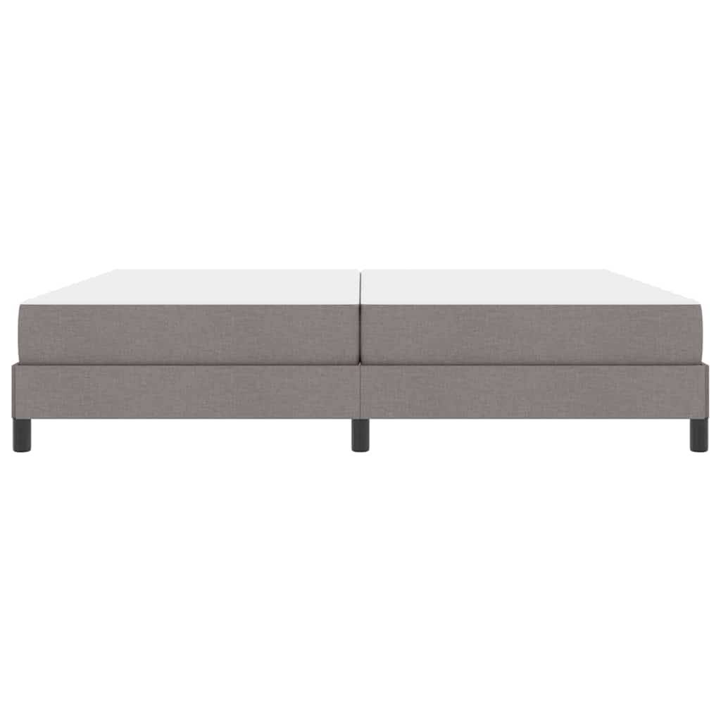 vidaXL Boxspringbett mit Matratze Taupe 200 x 200 cm Stoff