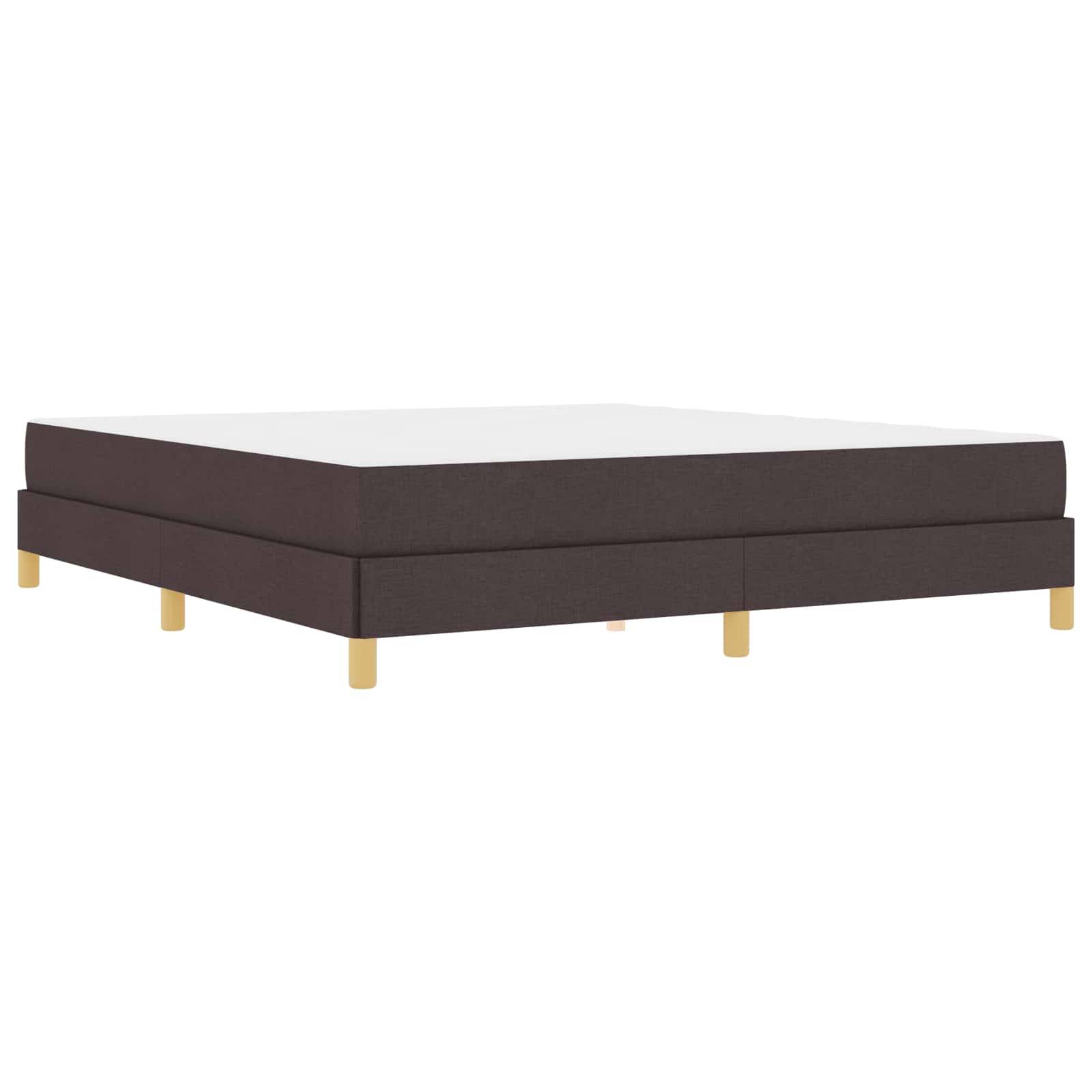 vidaXL Boxspringbett mit Matratze Dunkelbraun 180 x 200 cm Stoff
