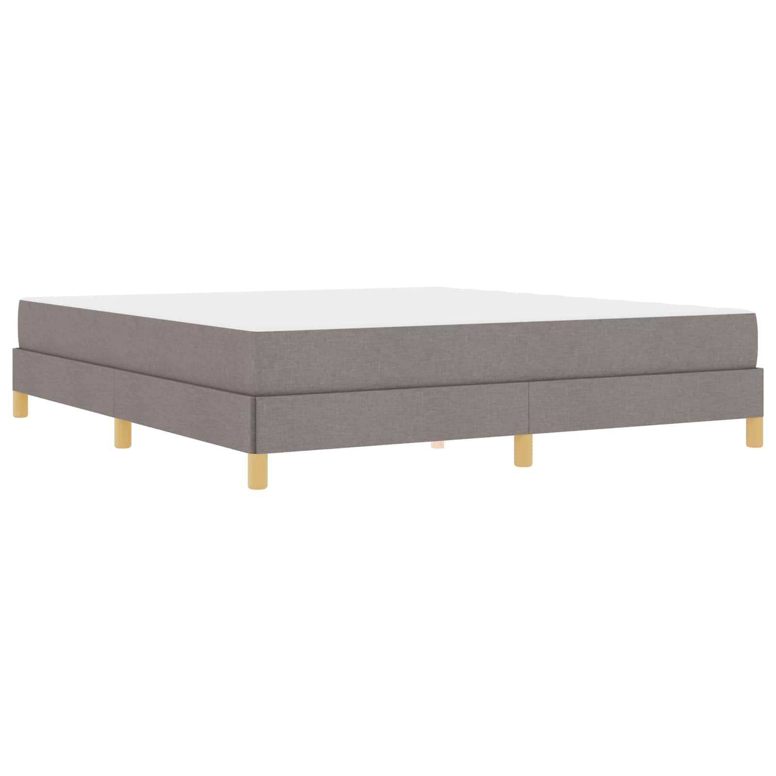 vidaXL Boxspringbett mit Matratze Taupe 180 x 200 cm Stoff
