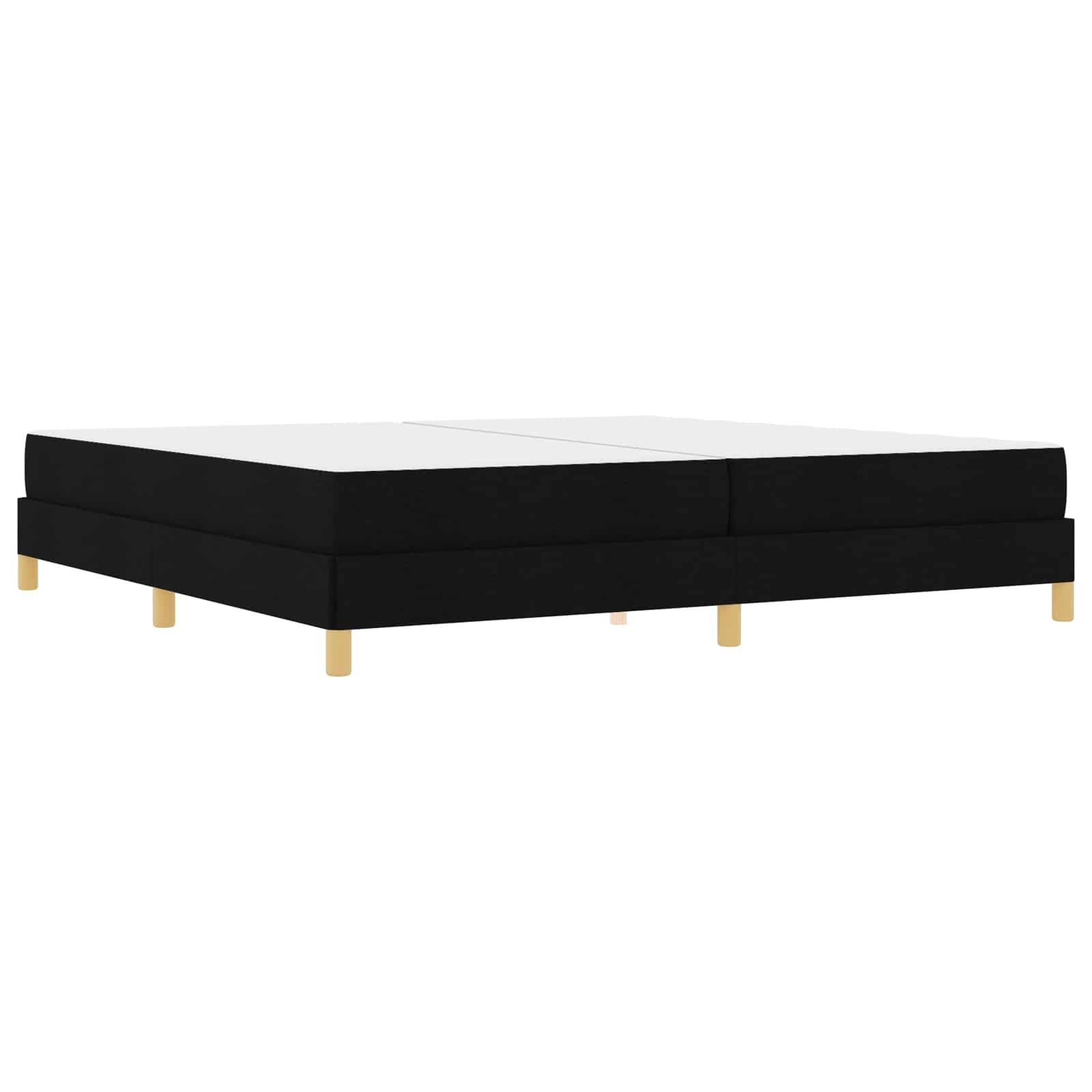 vidaXL Boxspringbett mit Matratze Schwarz 200 x 200 cm Stoff