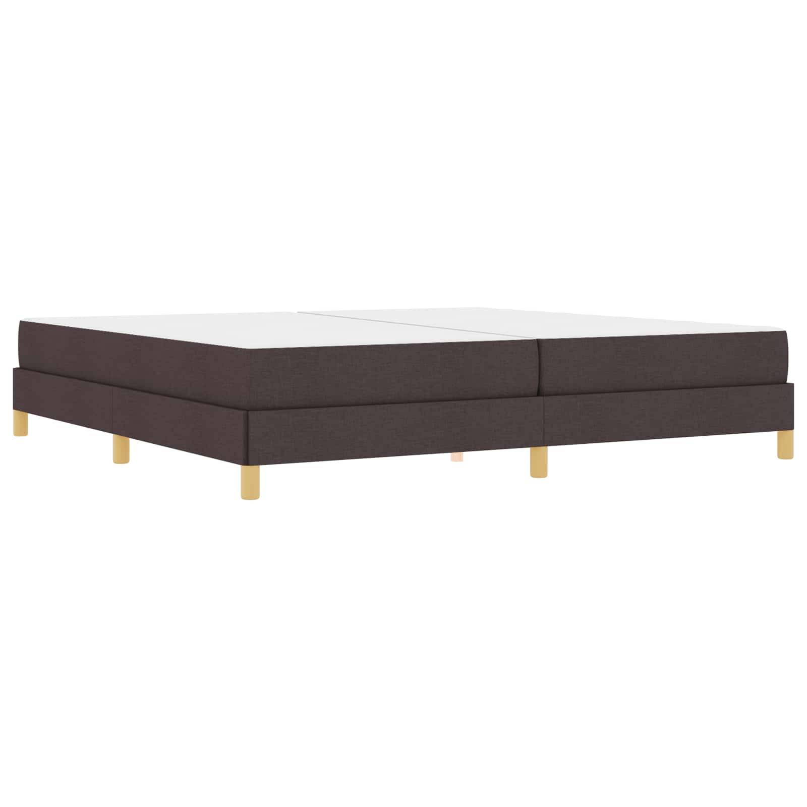 vidaXL Boxspringbett mit Matratze Dunkelbraun 200 x 200 cm Stoff