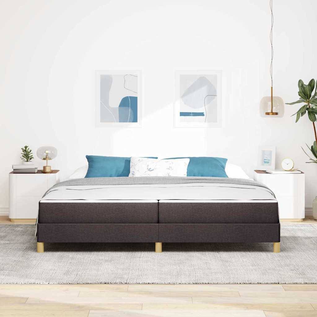 vidaXL Boxspringbett mit Matratze Dunkelbraun 200 x 200 cm Stoff