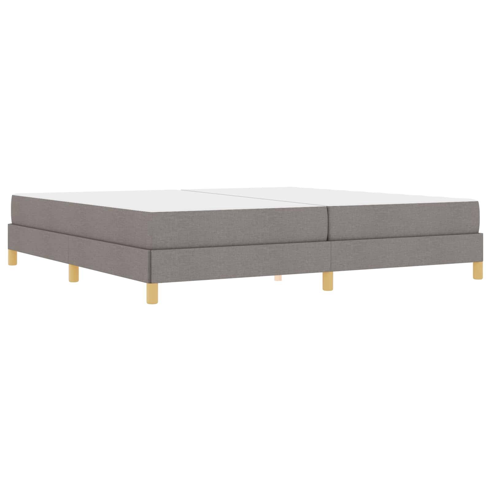 vidaXL Boxspringbett mit Matratze Taupe 200 x 200 cm Stoff