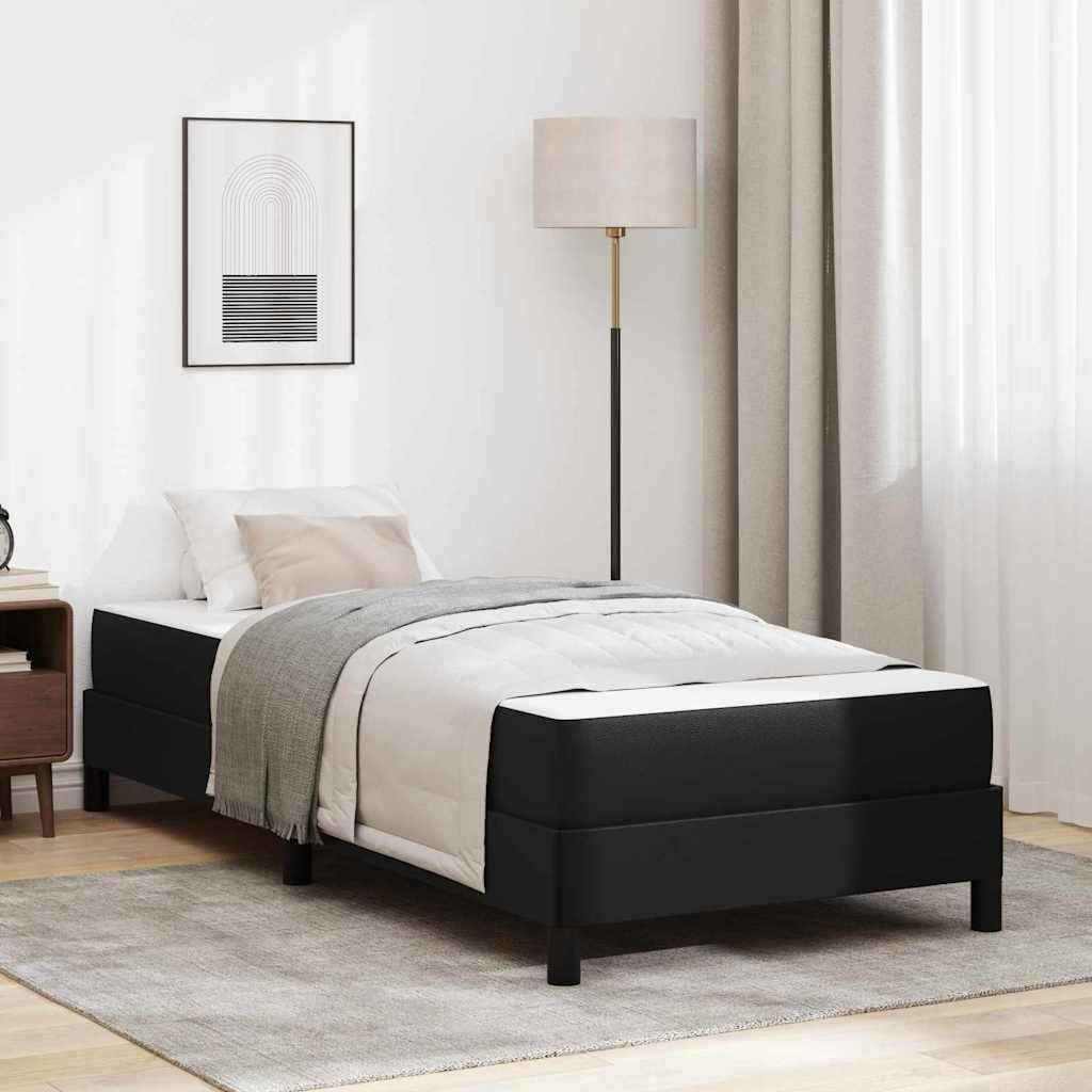 vidaXL Bettrahmen mit Matratze Schwarz 80 x 200 cm Stoff