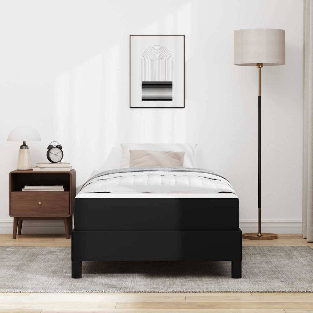 vidaXL Bettrahmen mit Matratze Schwarz 80 x 200 cm Stoff