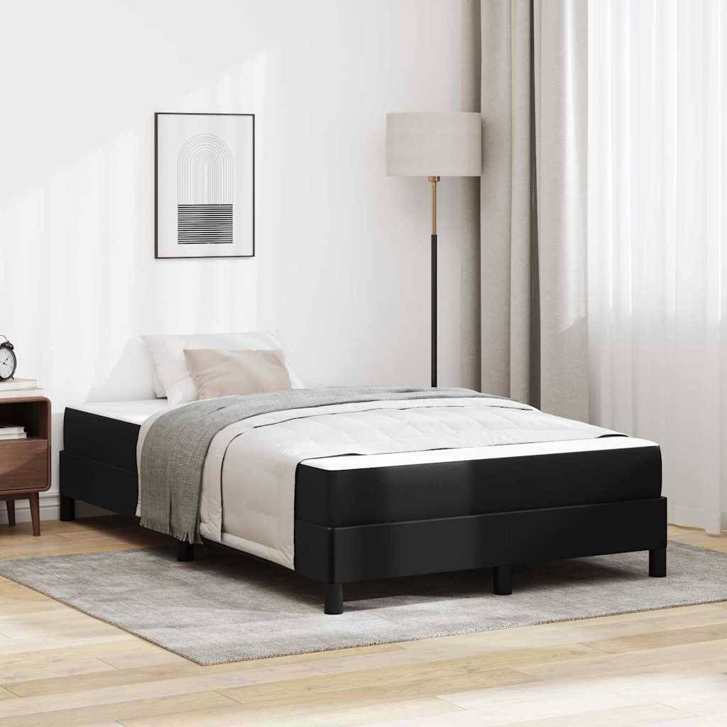 vidaXL Bettrahmen mit Matratze Schwarz 120 x 190 cm Stoff