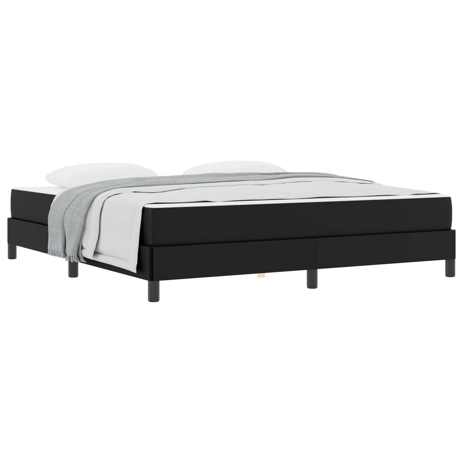 vidaXL Bettrahmen mit Matratze Schwarz 180 x 200 cm Stoff