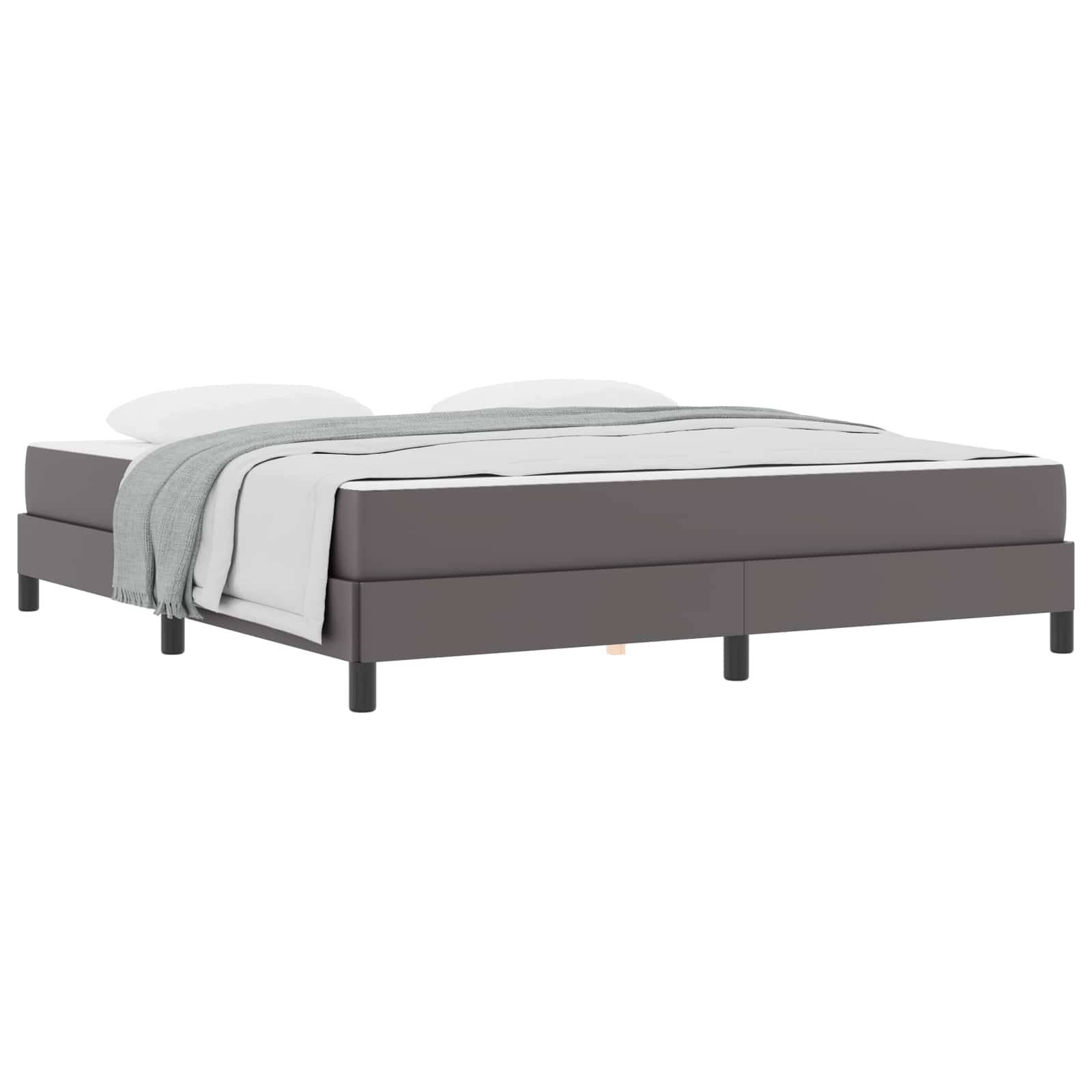 vidaXL Bettrahmen mit Matratze Grau 180 x 200 cm Stoff