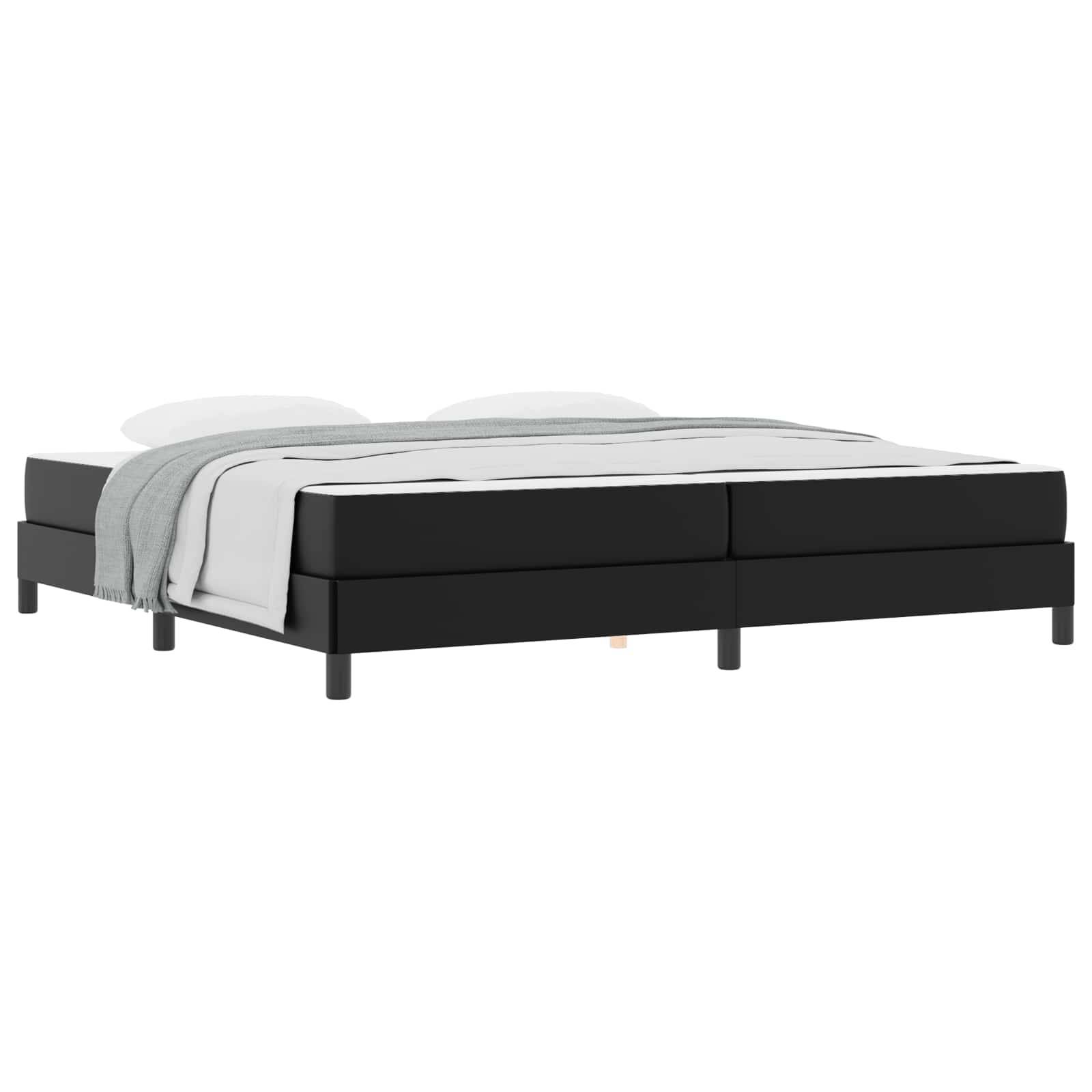 vidaXL Bettrahmen mit Matratze Schwarz 200 x 200 cm Stoff