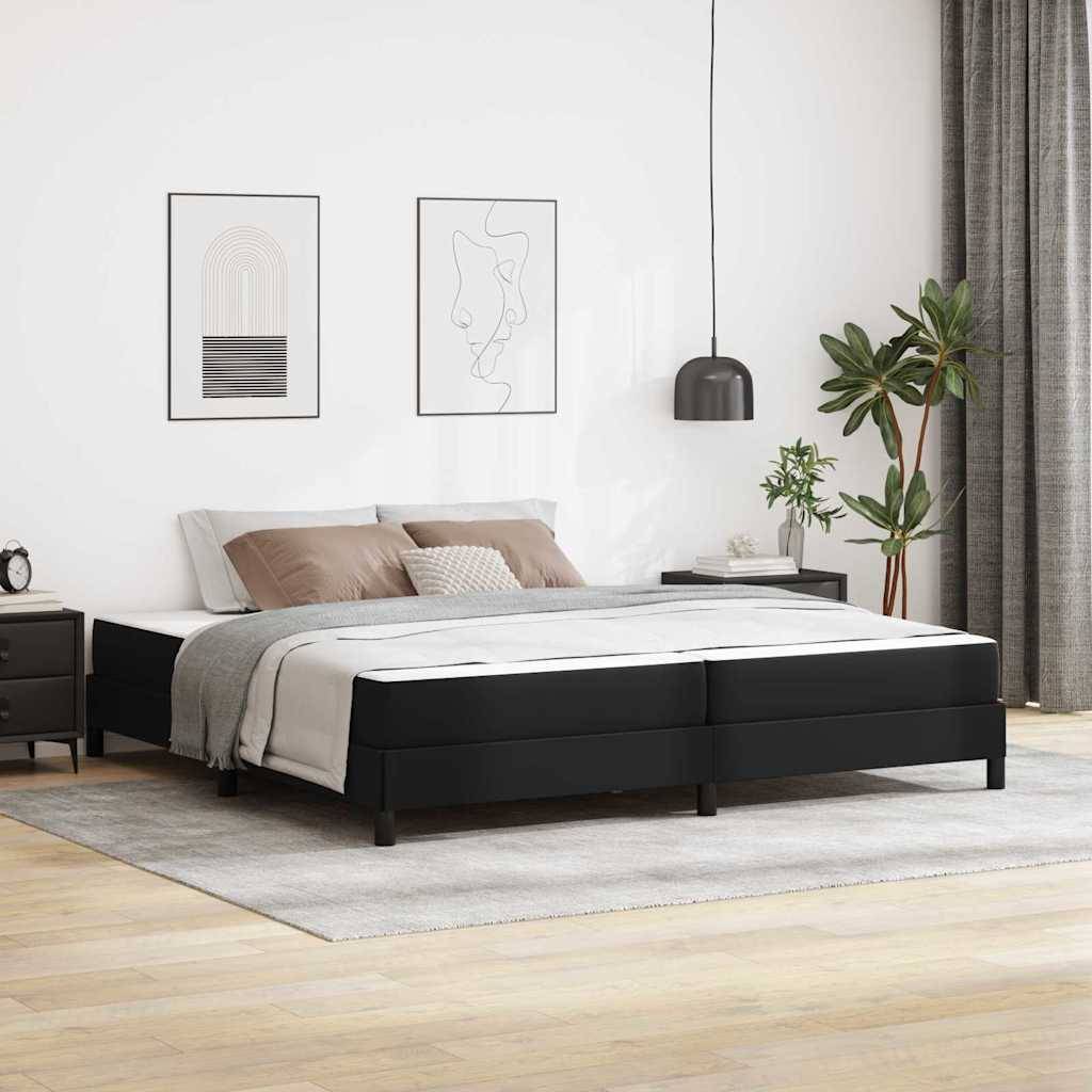 vidaXL Bettrahmen mit Matratze Schwarz 200 x 200 cm Stoff