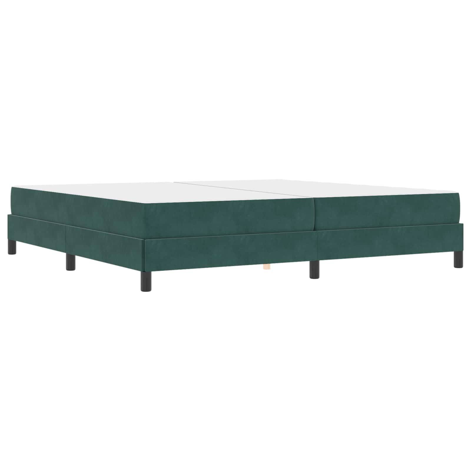 vidaXL Boxspringbett mit Matratze Dunkelgrün 200 x 200 cm Stoff