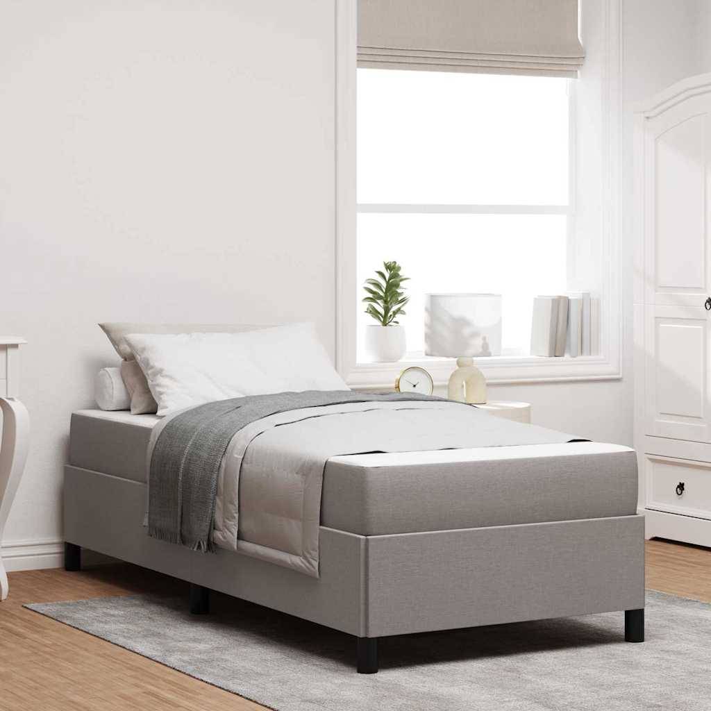 vidaXL Boxspringbett Taupe 100 x 200 cm Stoff