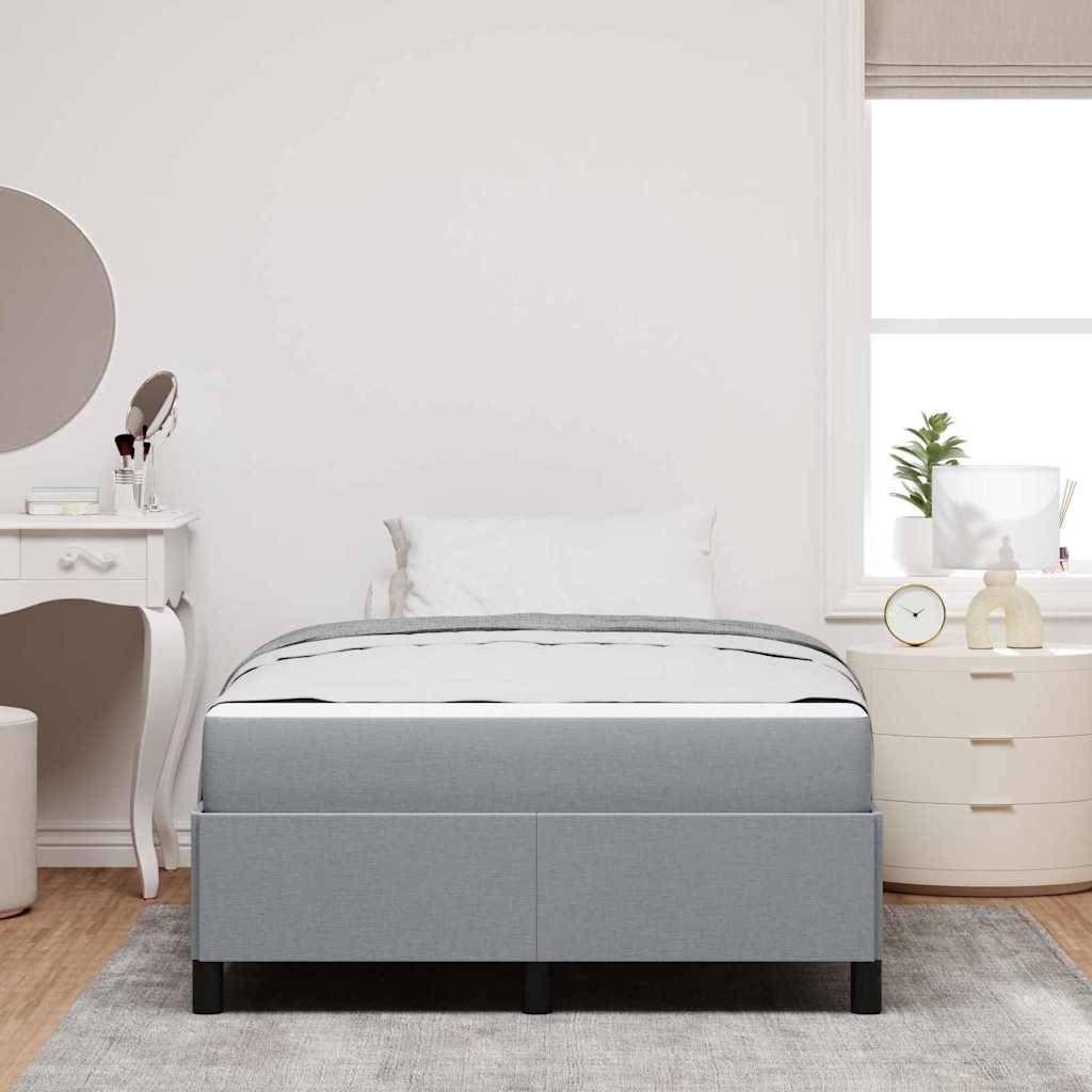 vidaXL Boxspringbett Hellgrau 120 x 190 cm Stoff
