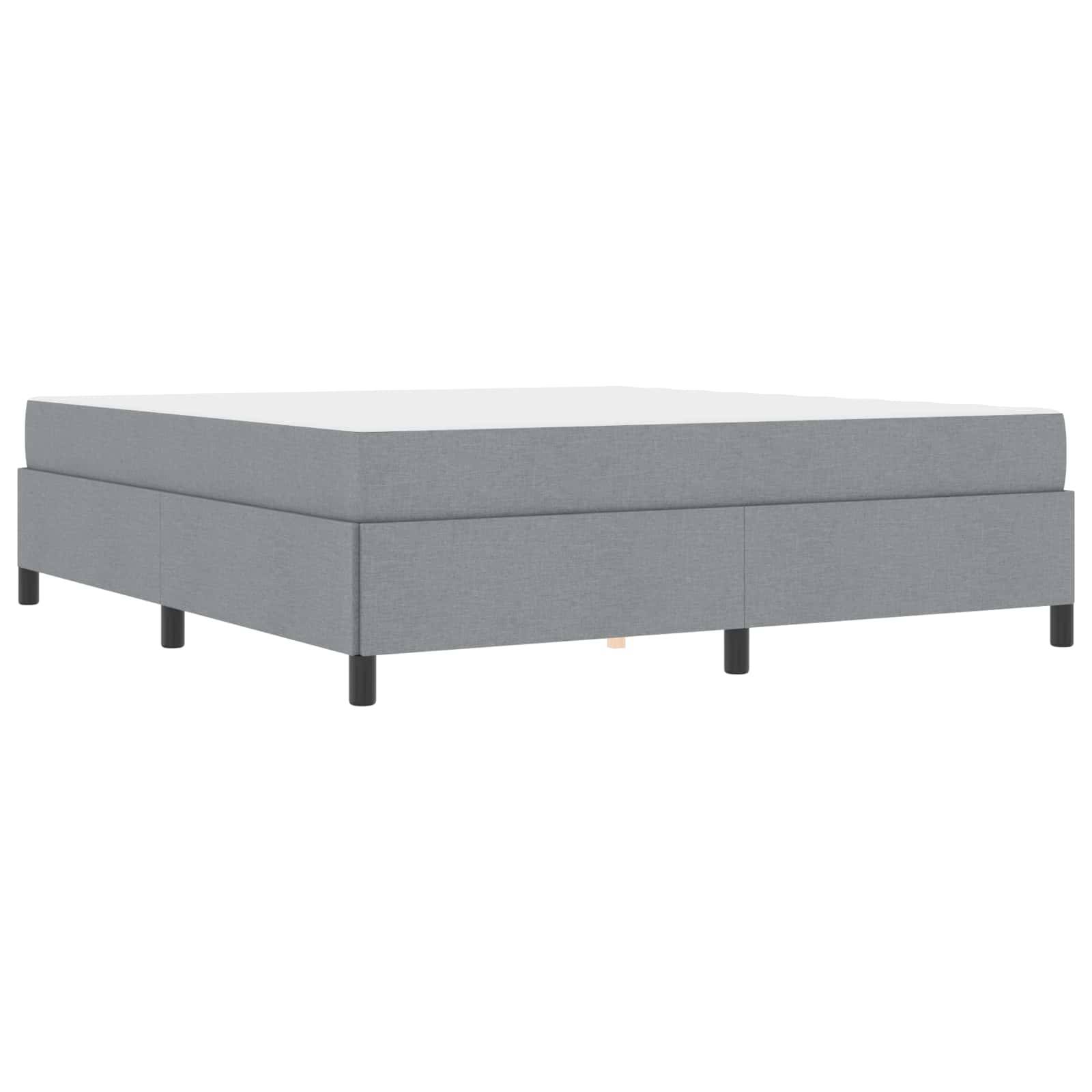 vidaXL Boxspringbett Hellgrau 180 x 200 cm Stoff