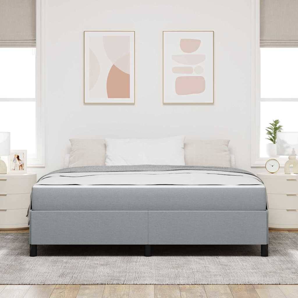 vidaXL Boxspringbett Hellgrau 180 x 200 cm Stoff