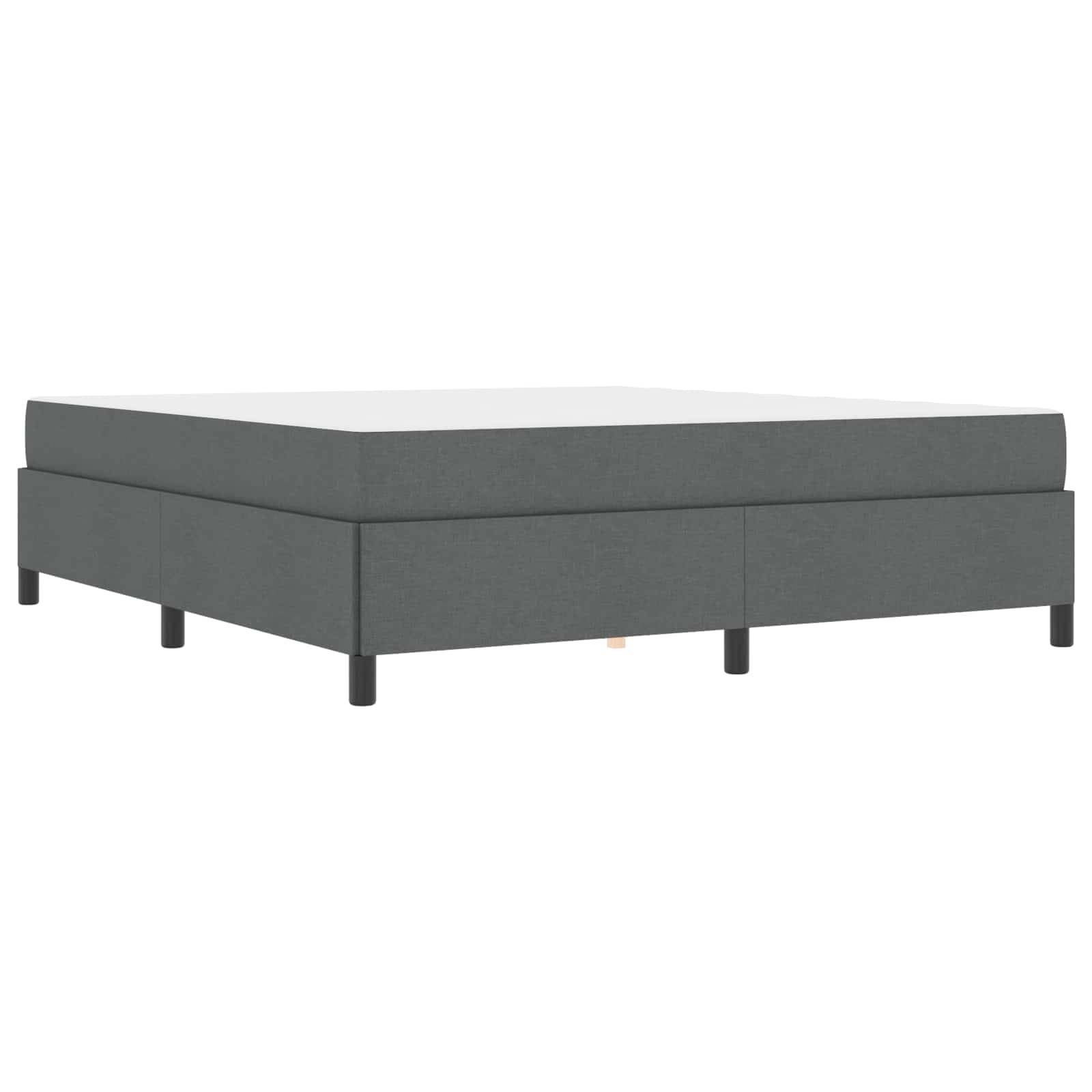 vidaXL Boxspringbett Dunkelgrau 180 x 200 cm Stoff