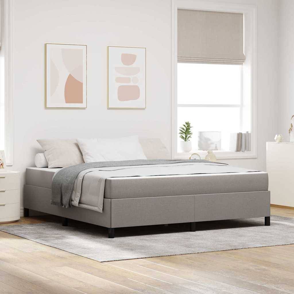 vidaXL Boxspringbett Taupe 180 x 200 cm Stoff