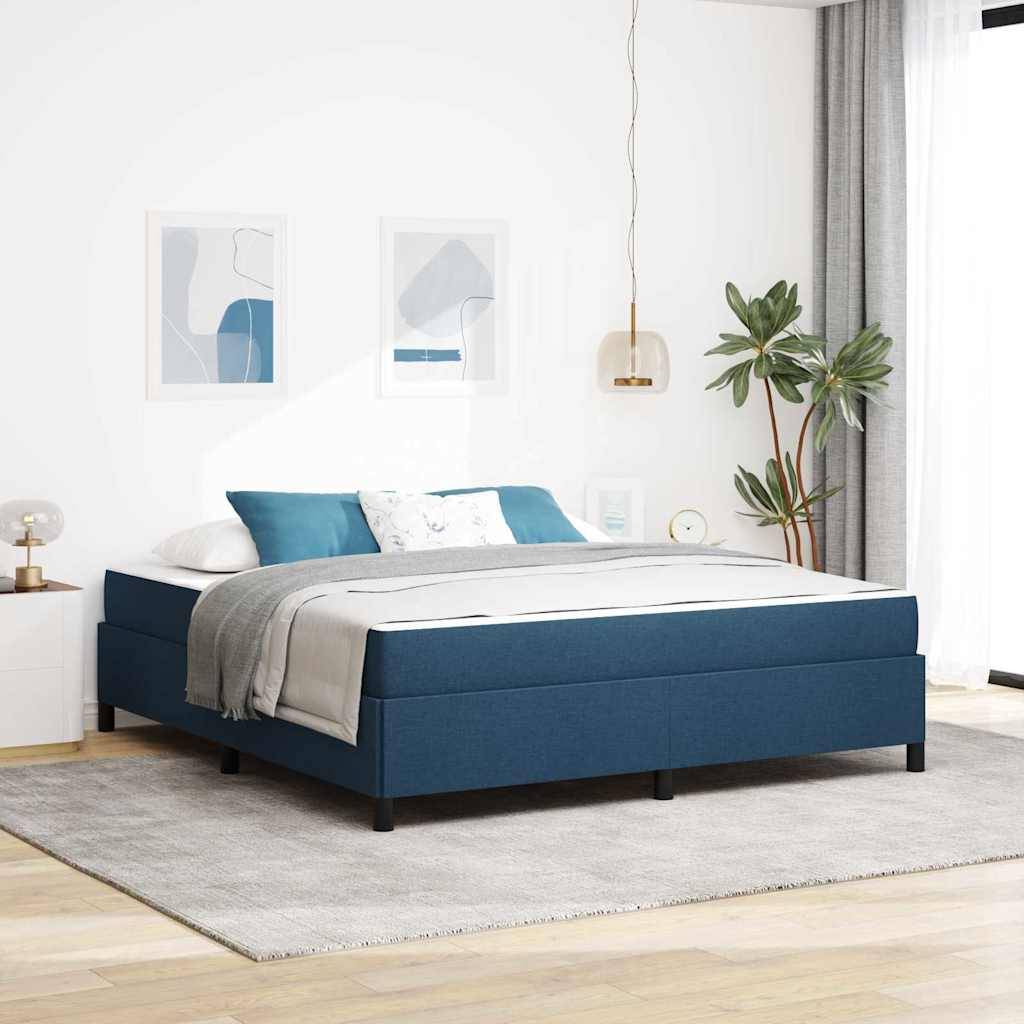 vidaXL Boxspringbett Blau 180 x 200 cm Stoff