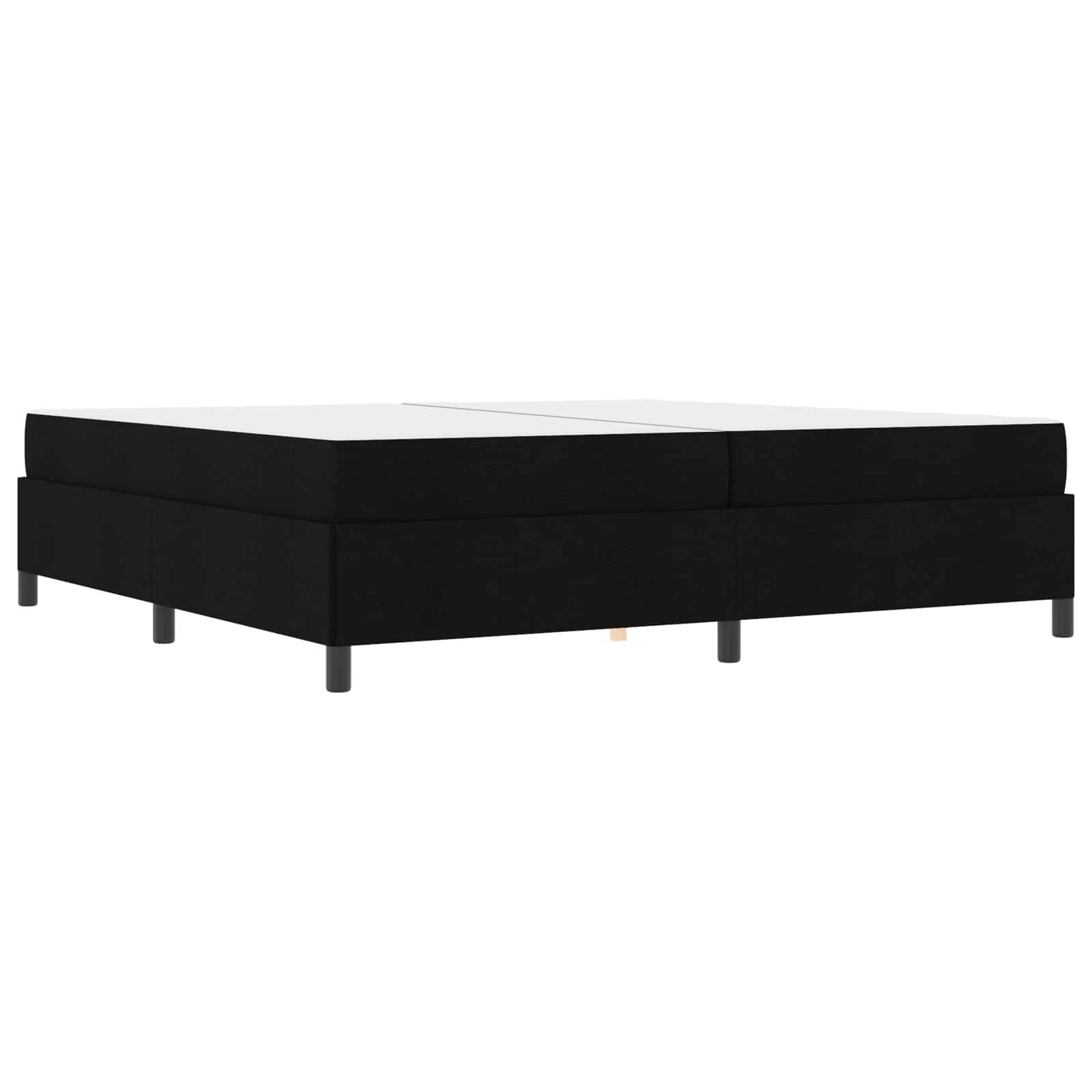 vidaXL Boxspringbett mit Matratze Schwarz 200 x 200 cm Stoff
