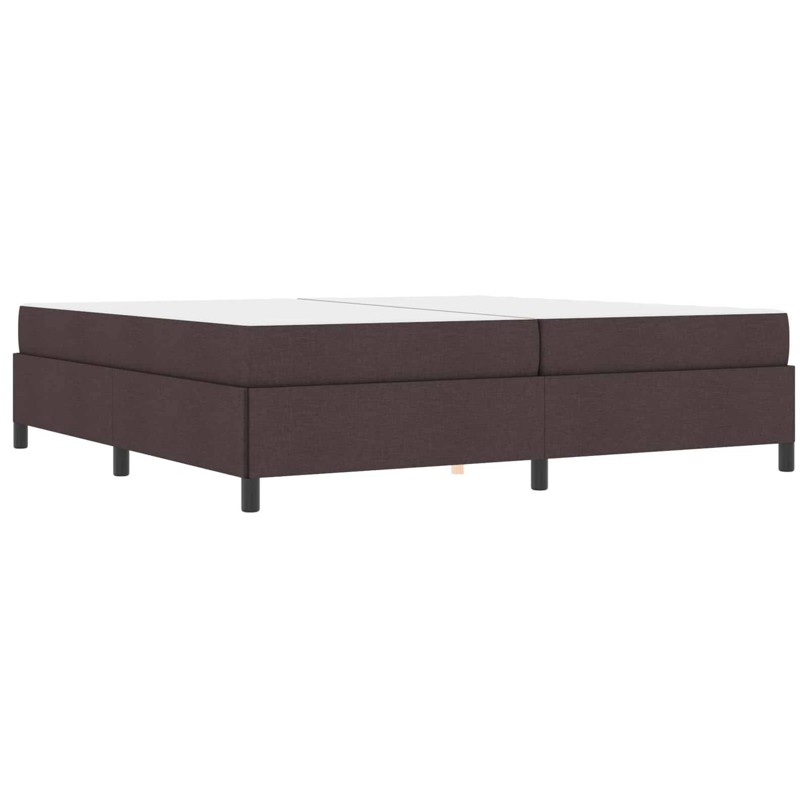 vidaXL Boxspringbett mit Matratze Dunkelbraun 200 x 200 cm Stoff