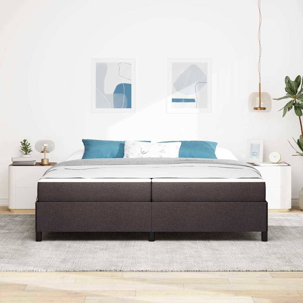 vidaXL Boxspringbett mit Matratze Dunkelbraun 200 x 200 cm Stoff