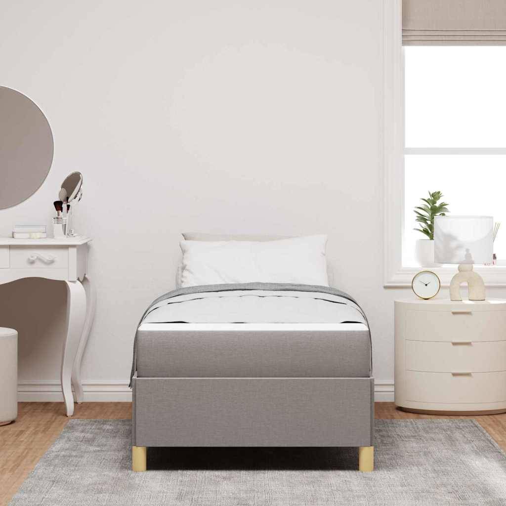 vidaXL Bettrahmen mit Matratze Taupe 80 x 200 cm Stoff