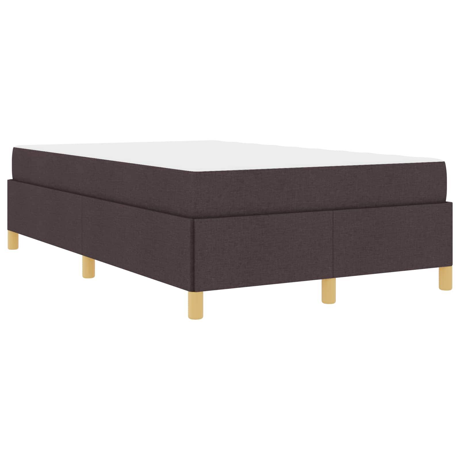 vidaXL Bettrahmen mit Matratze Dunkelbraun 120 x 200 cm Stoff
