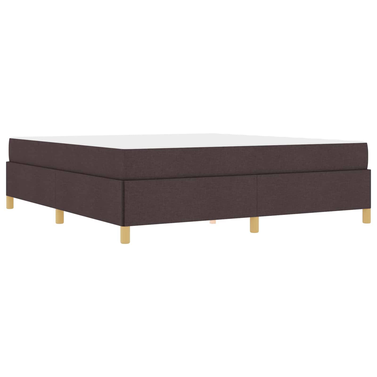 vidaXL Bettrahmen mit Matratze Dunkelbraun 180 x 200 cm Stoff