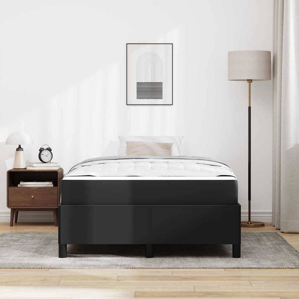 vidaXL Bettrahmen mit Matratze Schwarz 120 x 200 cm Stoff