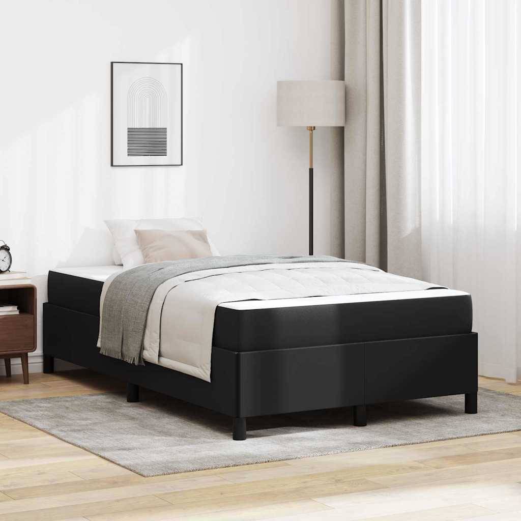 vidaXL Bettrahmen mit Matratze Schwarz 120 x 200 cm Stoff