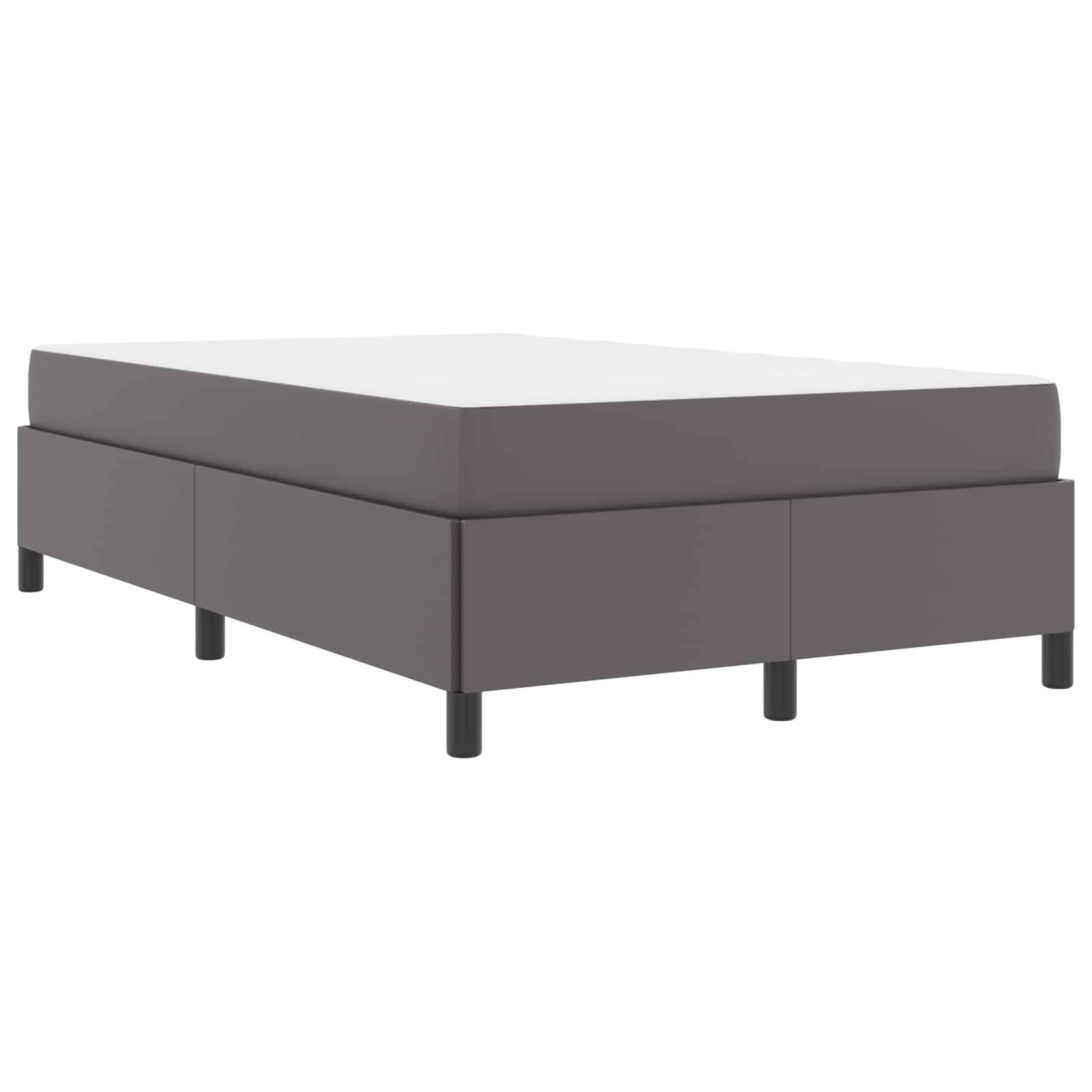 vidaXL Bettrahmen mit Matratze Grau 120 x 200 cm Stoff