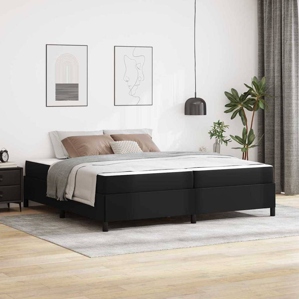 vidaXL Bettrahmen mit Matratze Schwarz 200 x 200 cm Stoff