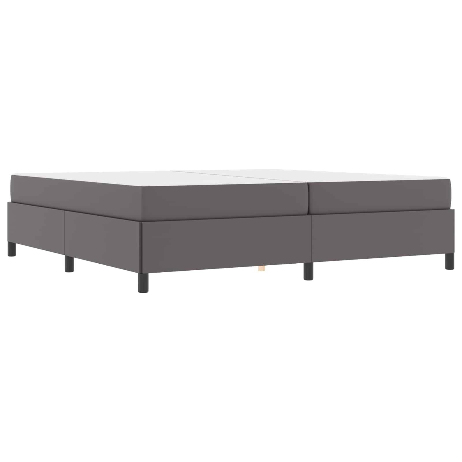 vidaXL Bettrahmen mit Matratze Grau 200 x 200 cm Stoff