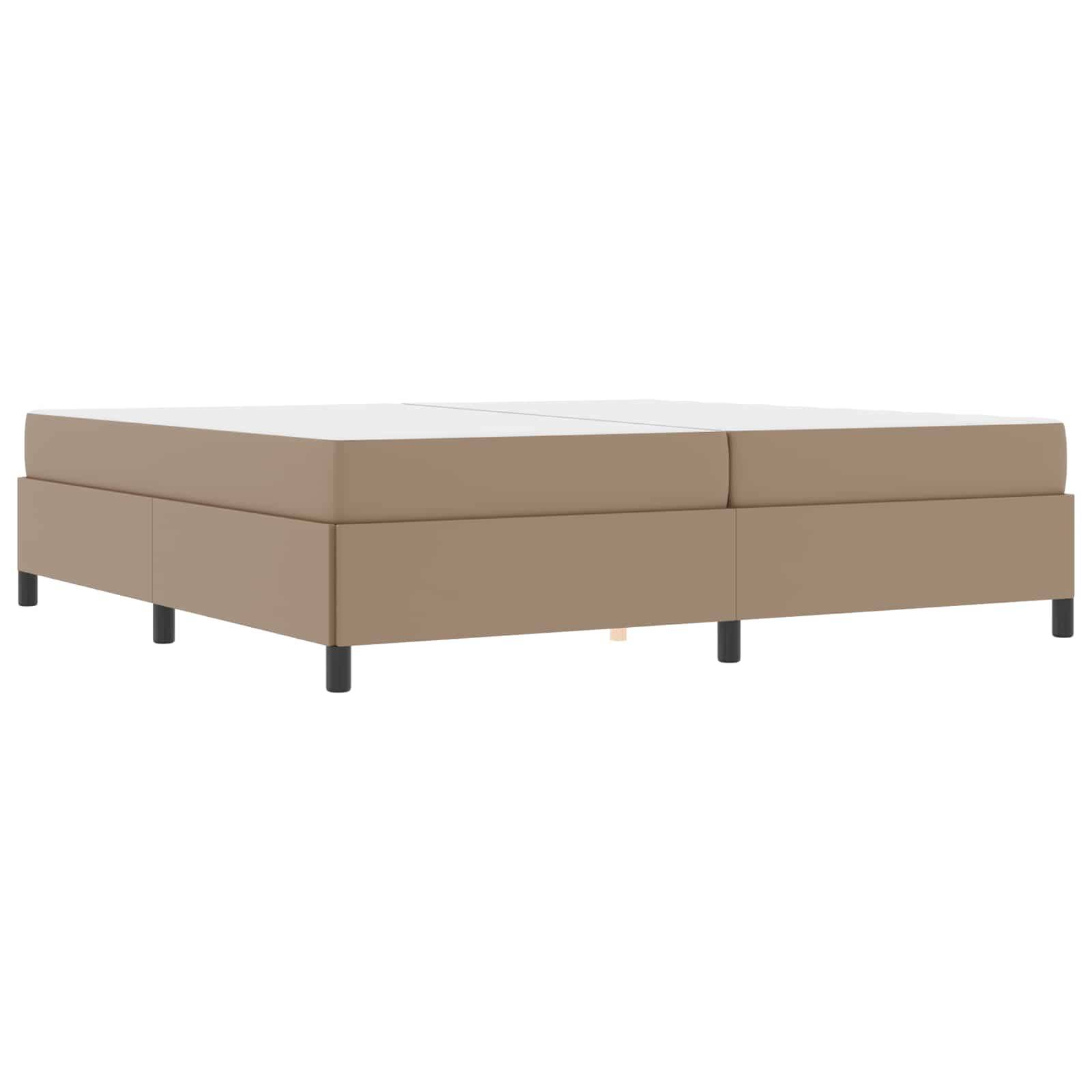 vidaXL Bettrahmen mit Matratze Cappuccino 200 x 200 cm Stoff