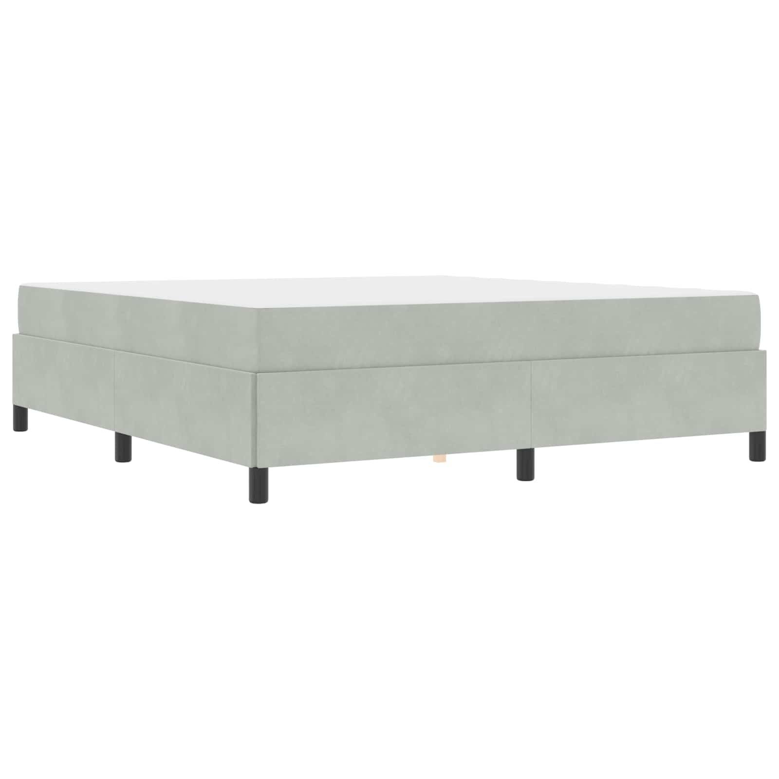 vidaXL Bettrahmen mit Matratze Hellgrau 180 x 200 cm Stoff