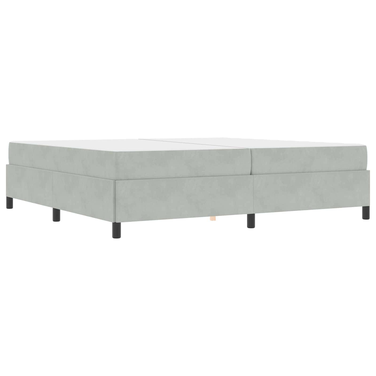 vidaXL Bettrahmen mit Matratze Hellgrau 200 x 200 cm Stoff
