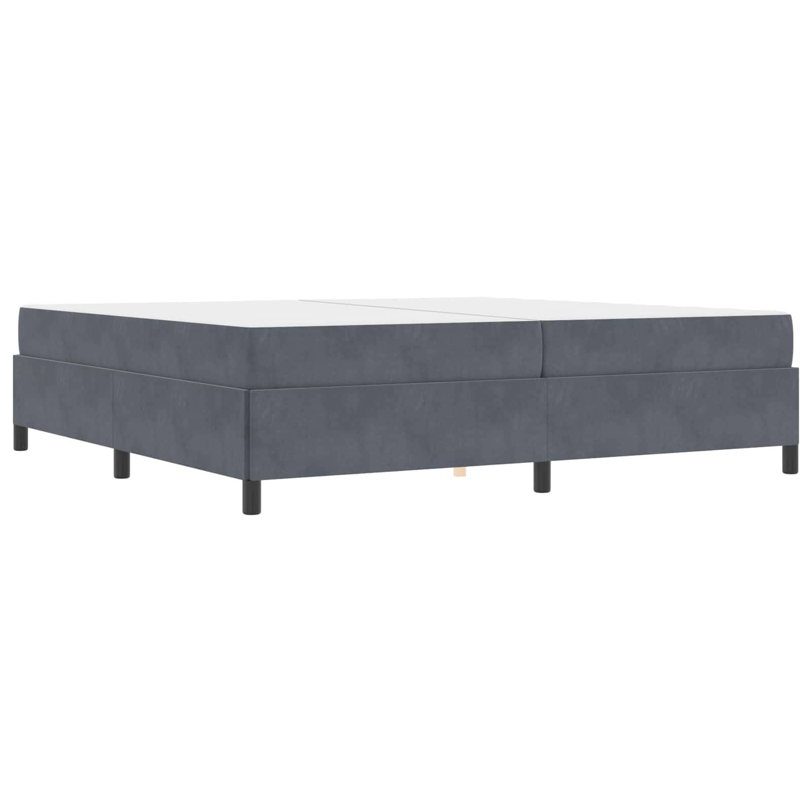 vidaXL Bettrahmen mit Matratze Dunkelgrau 200 x 200 cm Stoff