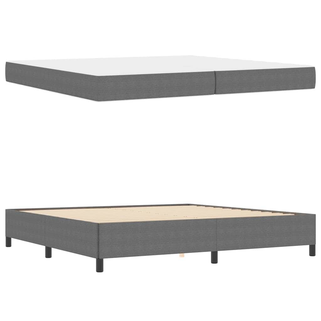 vidaXL Bettrahmen mit Matratze Hellgrau 200 x 200 cm Stoff
