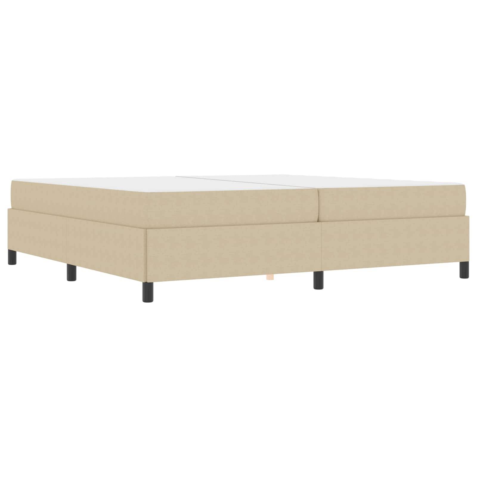 vidaXL Bettrahmen mit Matratze Hellgrün-Grau 200 x 200 cm Stoff
