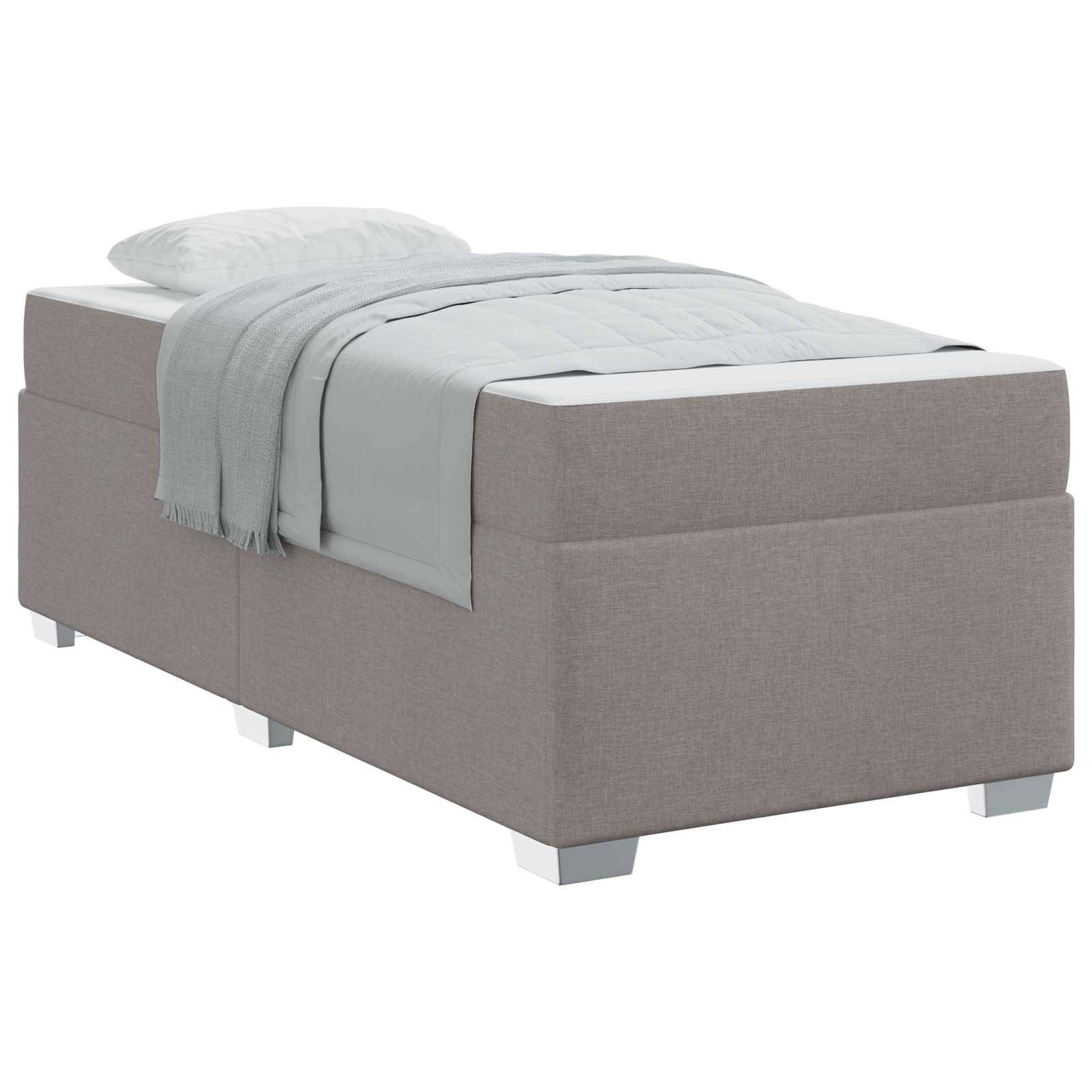 vidaXL Bettrahmen mit Matratze Taupe 80 x 200 cm Stoff