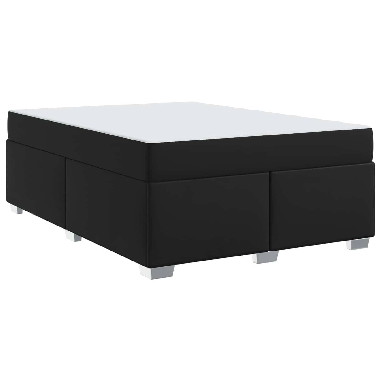 vidaXL Bettrahmen mit Matratze Schwarz 160 x 200 cm Stoff