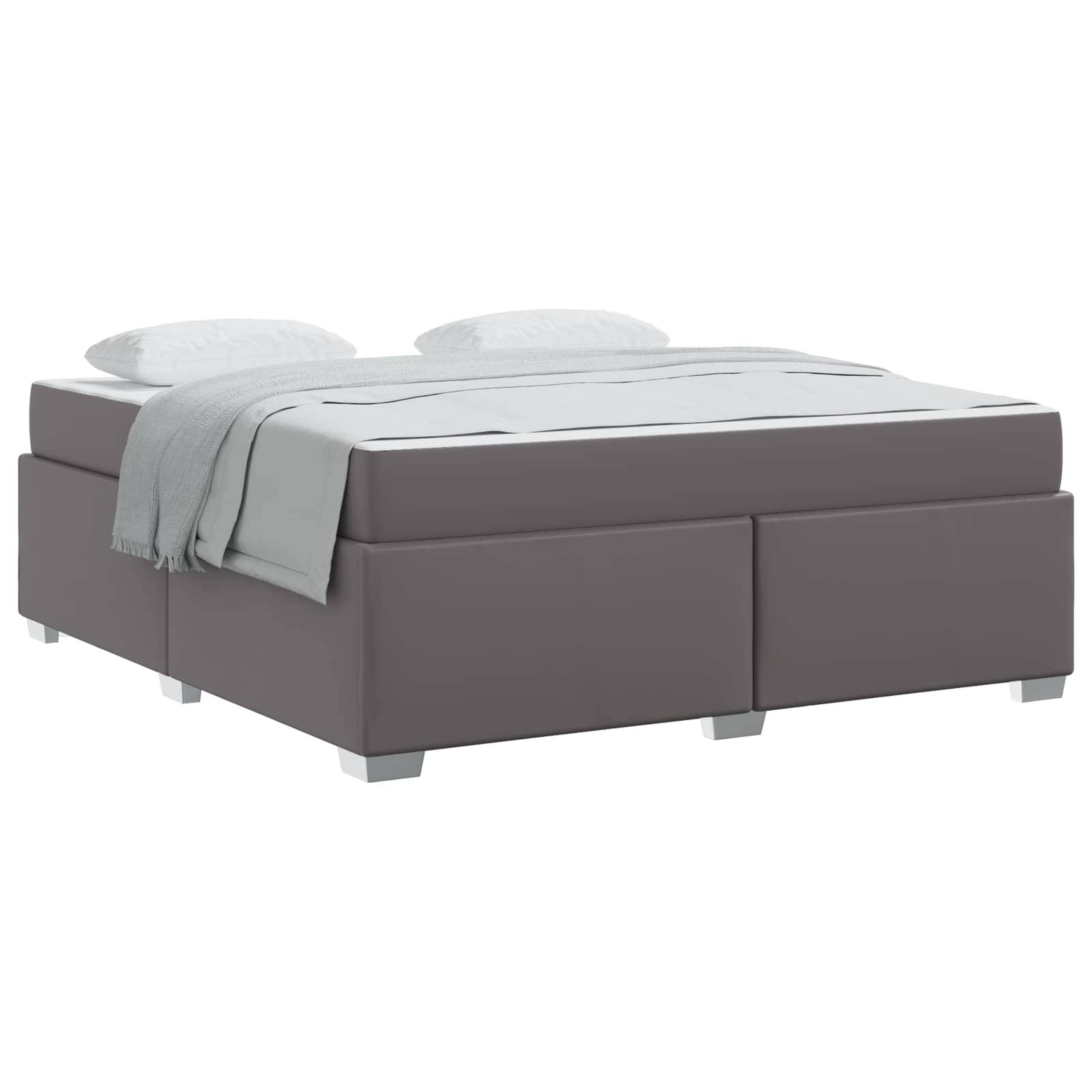 vidaXL Bettrahmen mit Matratze Grau 180 x 200 cm Stoff