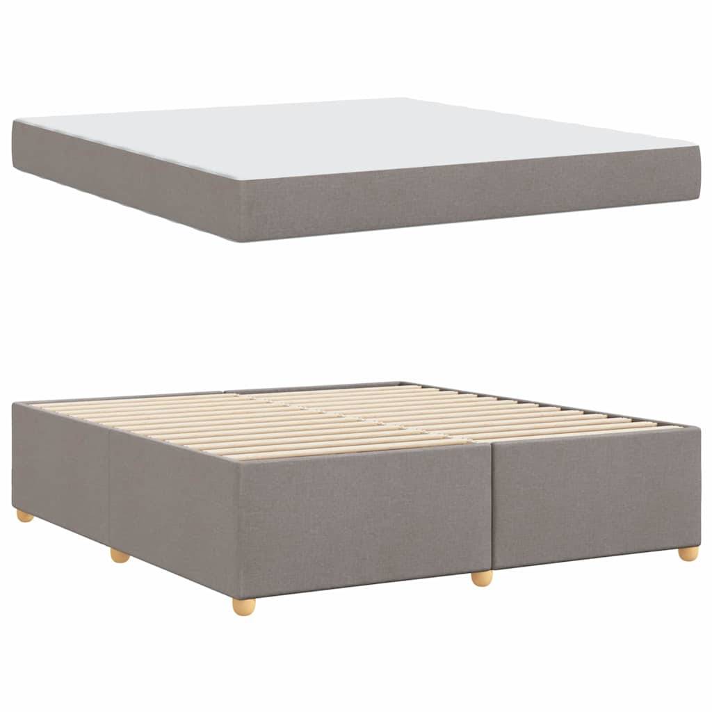 vidaXL Bettrahmen mit Matratze Taupe 180 x 200 cm Stoff