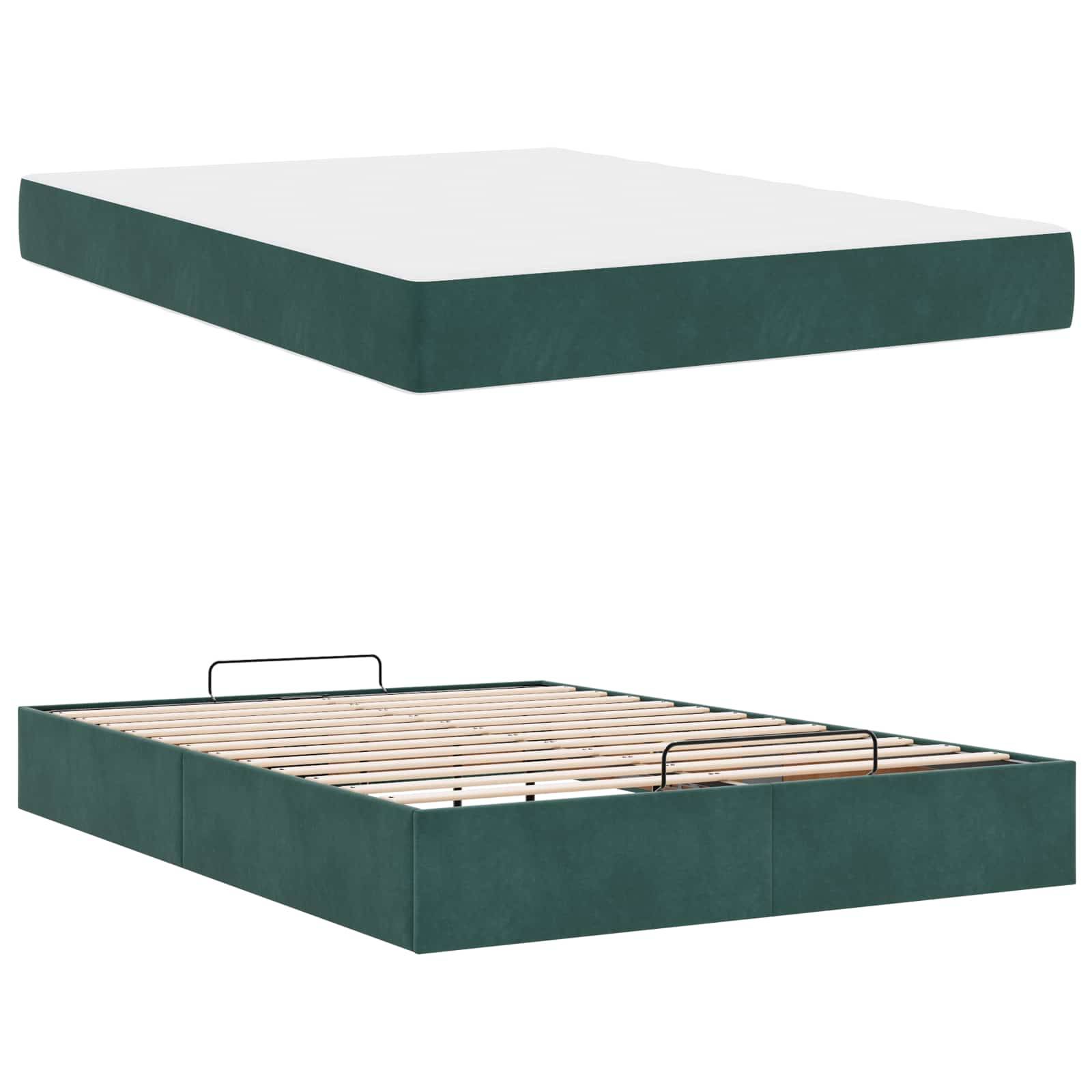 Diagramm einer Matratze mit Abmessungen: Höhe 66 cm, Breite 200 cm, Tiefe 200 cm; zusätzliche Höhen 6 cm, 20 cm, 40 cm vermerkt.