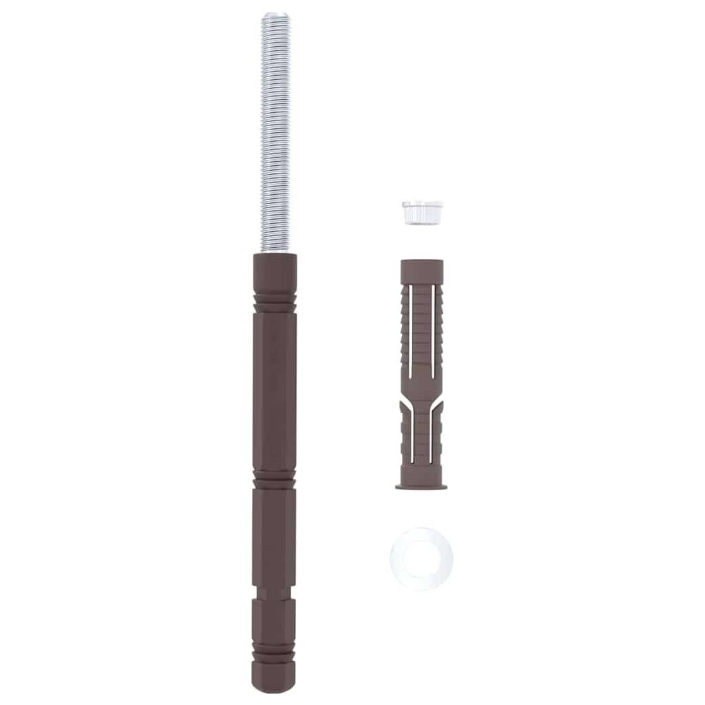 vidaXL Schwebende Regalträger 12 pcs Beige Ø14 x 210 mm Stahl