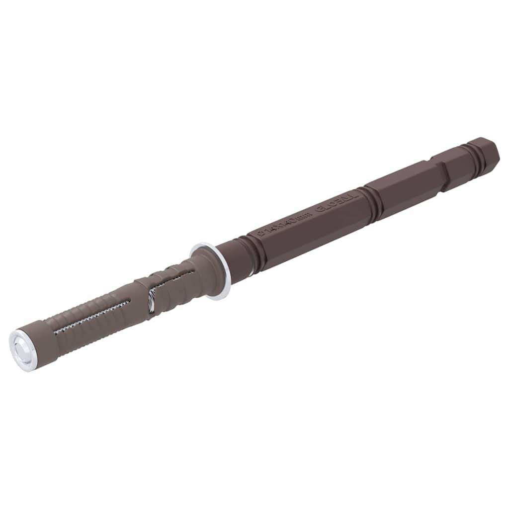 vidaXL Schwebende Regalträger 12 pcs Beige Ø14 x 210 mm Stahl