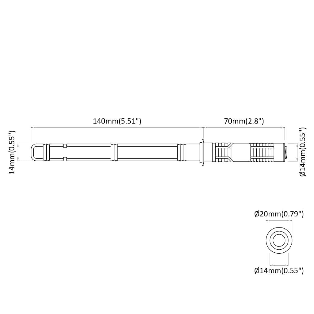 vidaXL Schwebende Regalträger 12 pcs Beige Ø14 x 210 mm Stahl