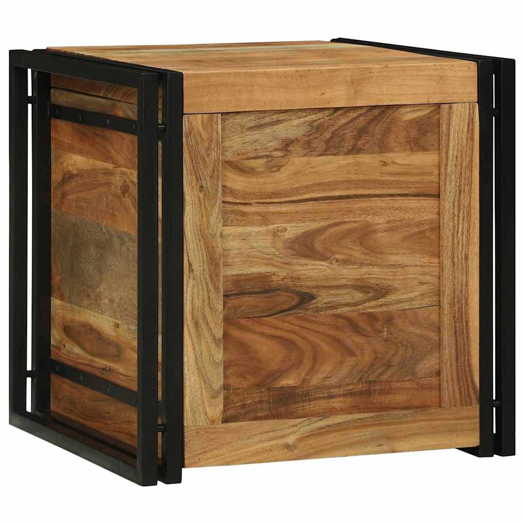 vidaXL Aufbewahrungsbox mit Speicher 50 x 50 x 50 cm Massivholz Akazie