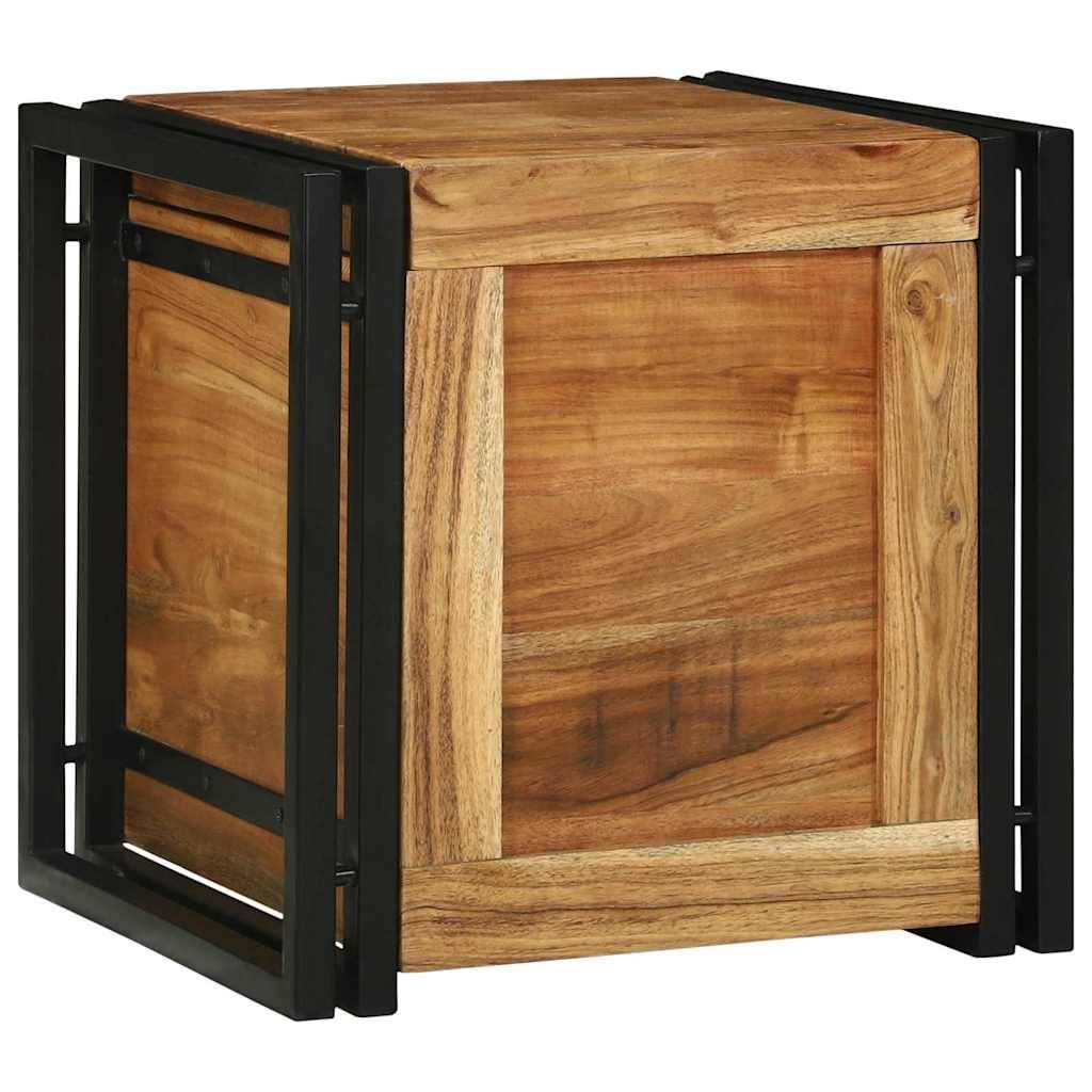 vidaXL Aufbewahrungsbox mit Speicher 40 x 40 x 40 cm Massivholz Akazie