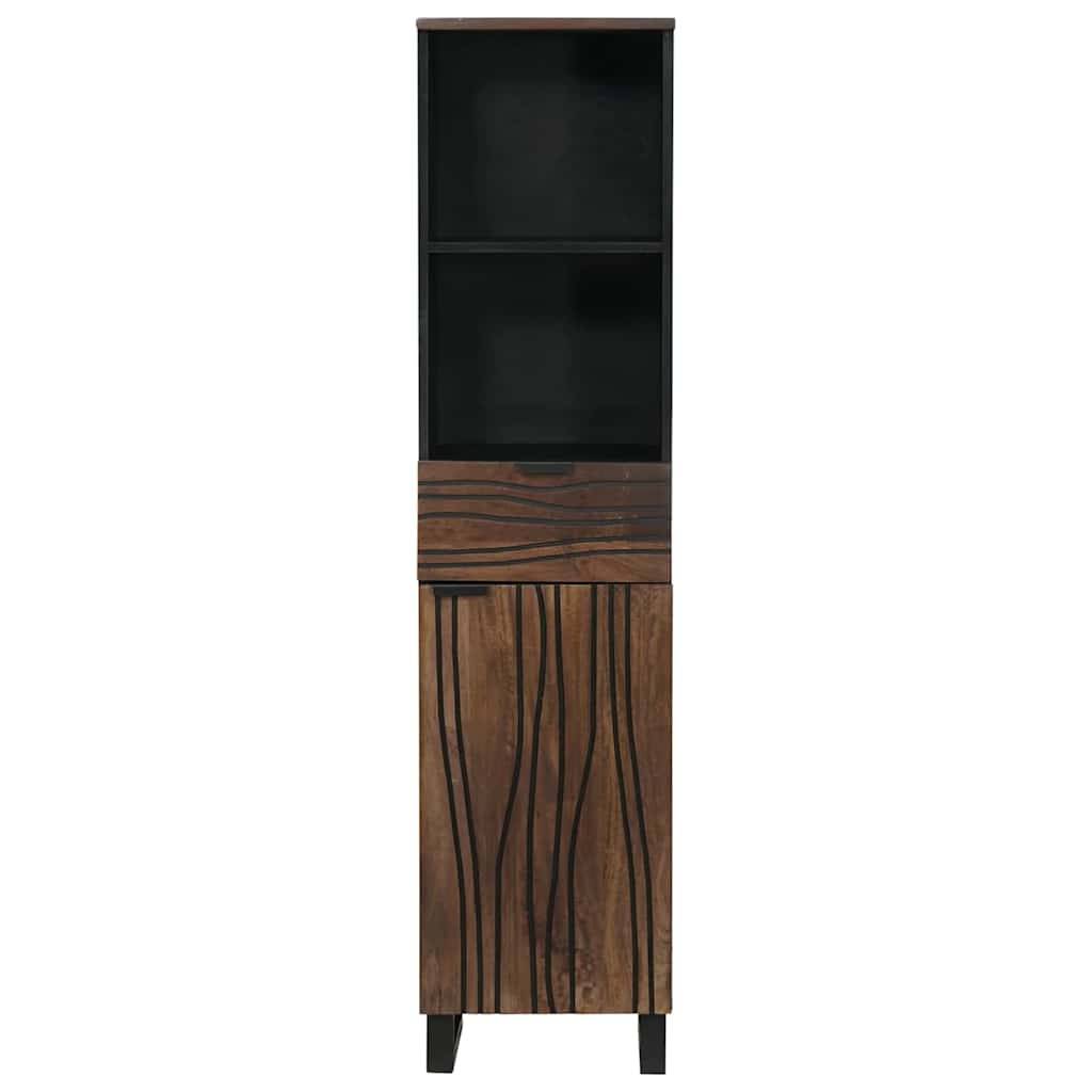 vidaXL Badezimmerschrank Walnuss 38 x 33 x 160 cm Holzwerkstoff
